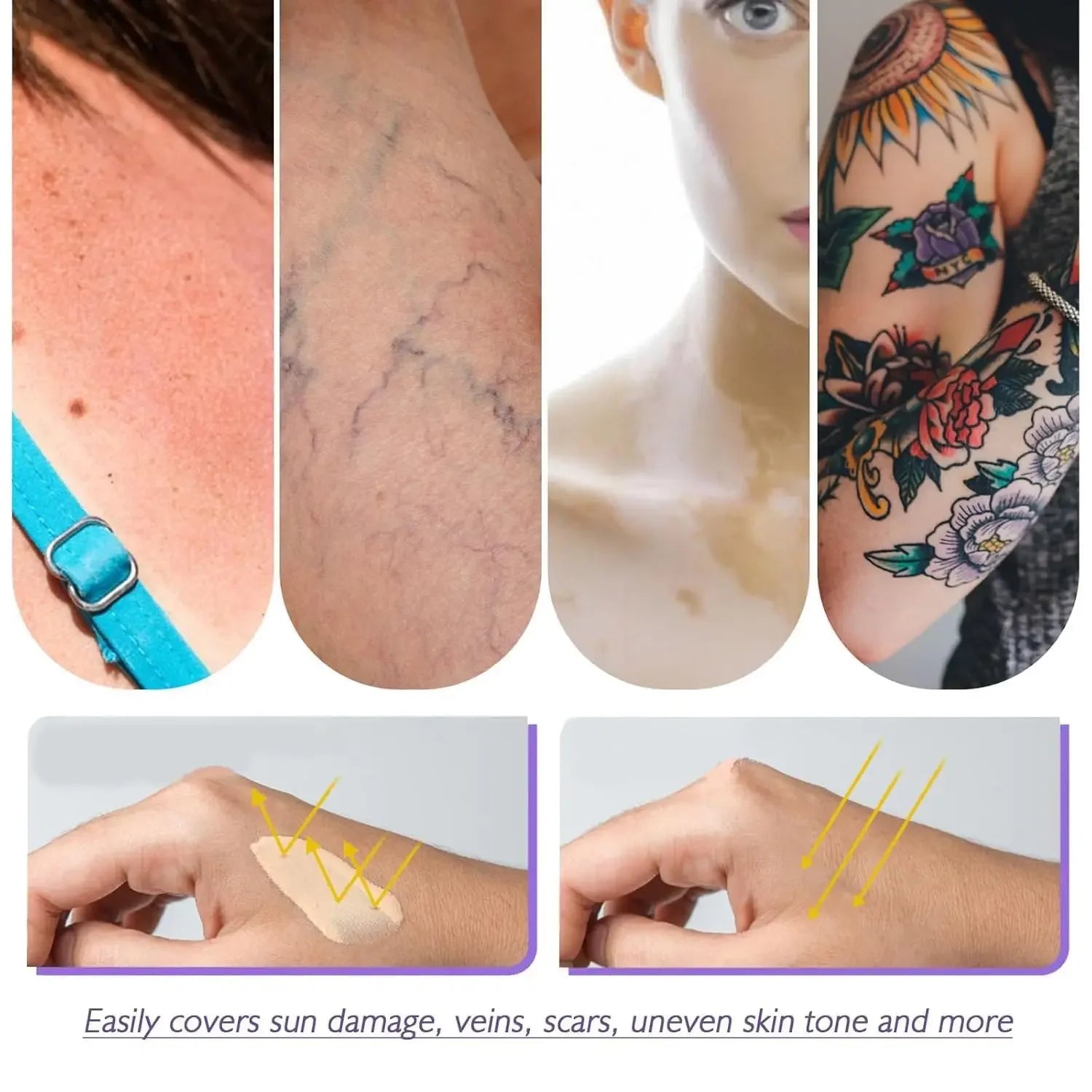 Tattoo Concealer Blemishes Cover Scar Birthmark Dark S-Pots Full Coverage Waterproof Even Skin Body Coverage Perfector Make Up