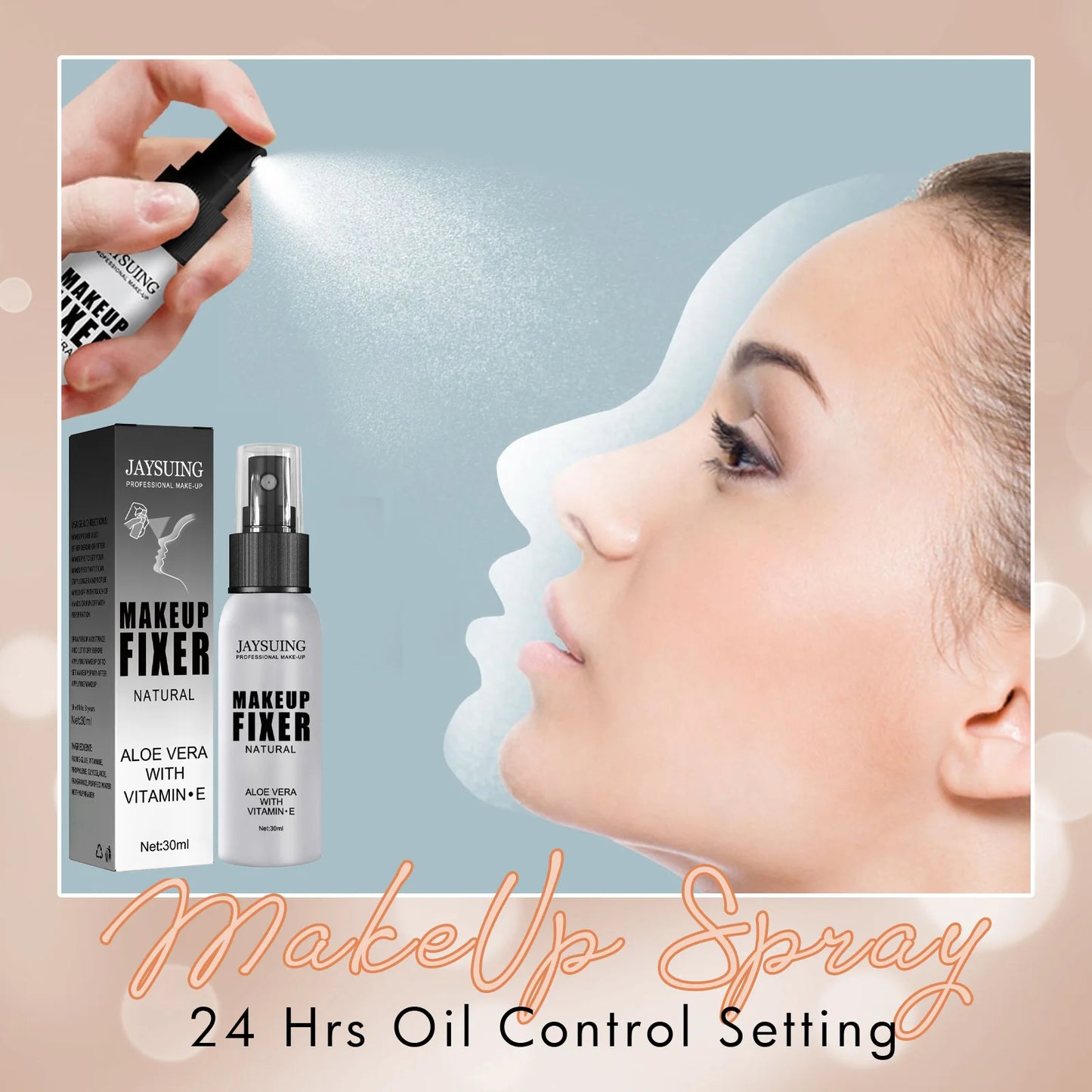 Makeup Fixing Spray Portable Makeup Oil Control Fast Film Forming Long Lasting Moisturize Natural Matte Quick Fixer Cosmetics
