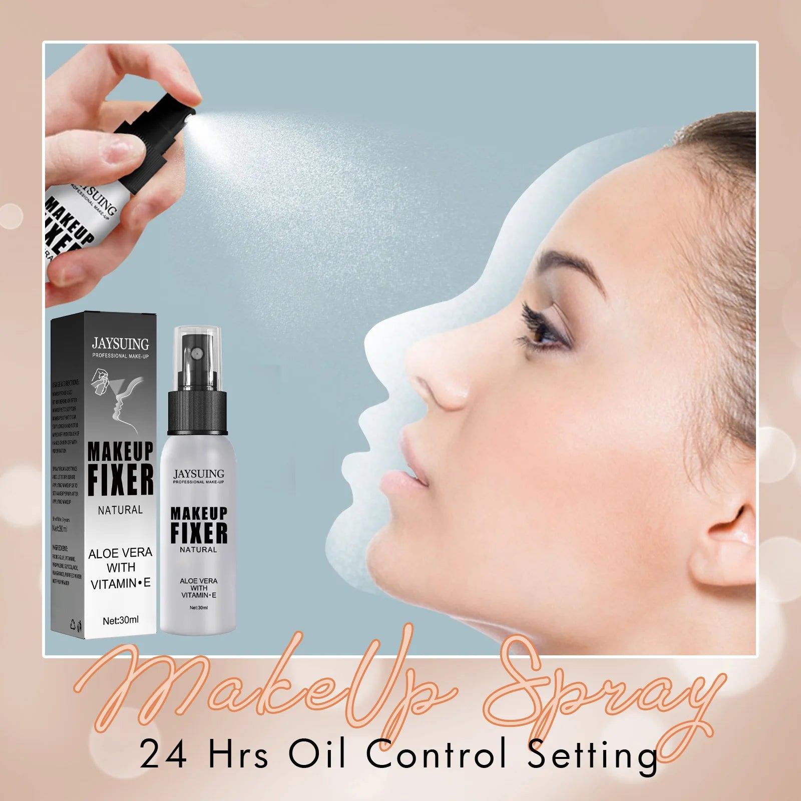 Makeup Fixing Spray Portable Makeup Oil Control Fast Film Forming Long Lasting Moisturize Natural Matte Quick Fixer Cosmetics