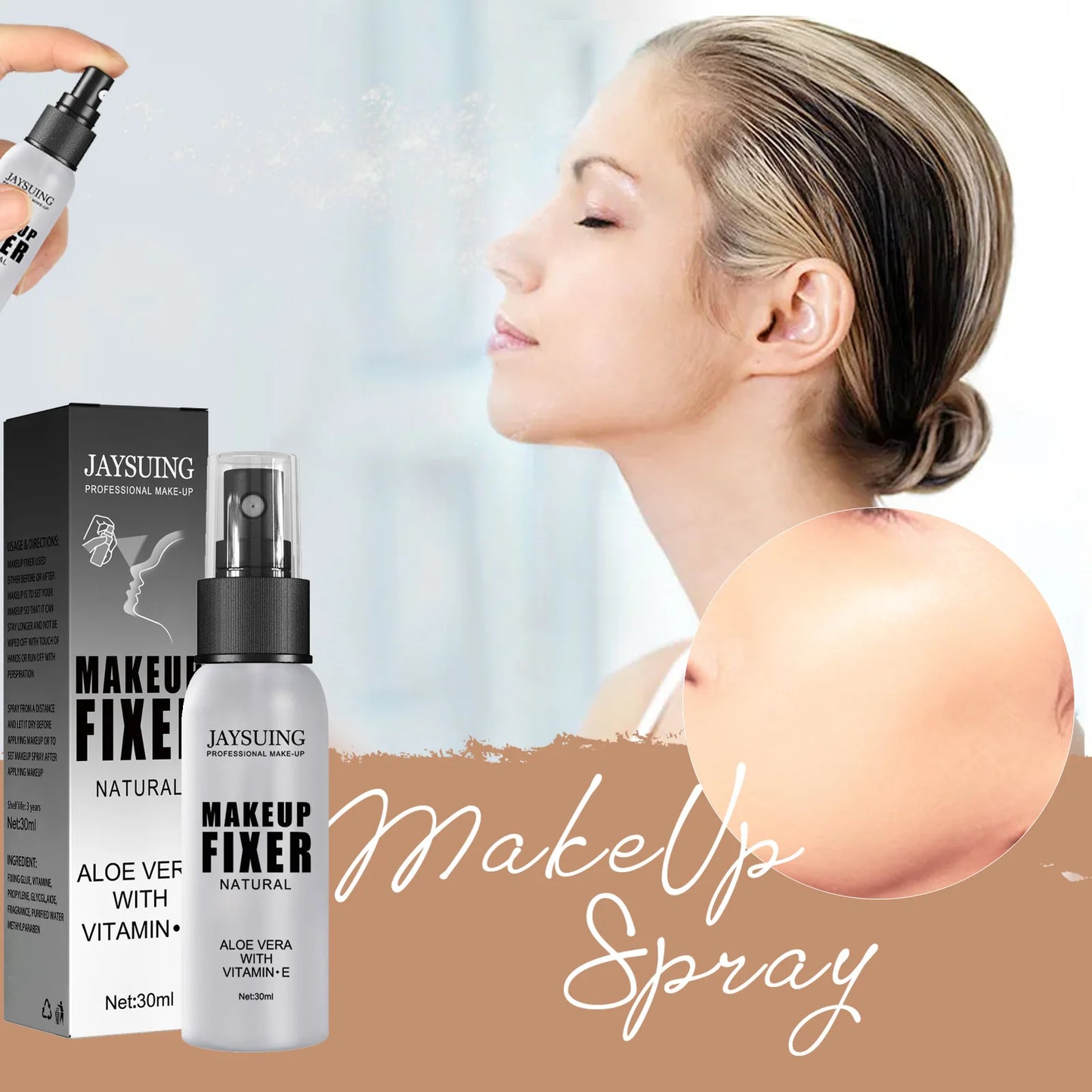 Makeup Fixing Spray Portable Makeup Oil Control Fast Film Forming Long Lasting Moisturize Natural Matte Quick Fixer Cosmetics